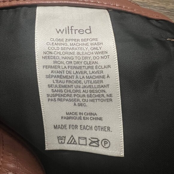 Aritzia Vegan Leather Wilfred The Melina Super High Rise Pant Brown Size 10 - Picture 12 of 12